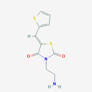 molecular formula C10H10N2O2S2 B12820465 3-(2-Aminoethyl)-5-(thiophen-2-ylmethylene)thiazolidine-2,4-dione 