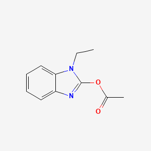 molecular formula C11H12N2O2 B12820527 1-ethyl-1H-benzo[d]imidazol-2-yl acetate 