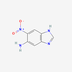 molecular formula C7H6N4O2 B12820541 5-Nitro-1H-benzo[d]imidazol-6-amine 