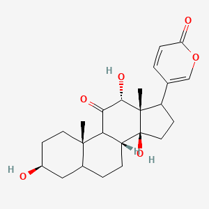 5-[(3S,8R,10S,12R,13S,14S)-3,12,14-trihydroxy-10,13-dimethyl-11-oxo-2,3,4,5,6,7,8,9,12,15,16,17-dodecahydro-1H-cyclopenta[a]phenanthren-17-yl]pyran-2-one