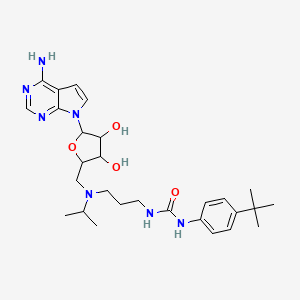 1-[3-[[(2R,3S,4R,5R)-5-(4-aminopyrrolo[2,3-d]pyrimidin-7-yl)-3,4-dihydroxyoxolan-2-yl]methyl-propan-2-ylamino]propyl]-3-(4-tert-butylphenyl)urea