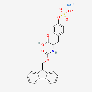 molecular formula C24H20NNaO8S B12820609 Sodium N-[(9H-fluoren-9-ylmethoxy)carbonyl]-O-sulfonato-D-tyrosin e 