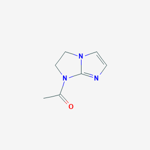 molecular formula C7H9N3O B12820621 1-(2,3-Dihydro-1H-imidazo[1,2-a]imidazol-1-yl)ethanone CAS No. 67139-09-7