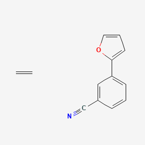 molecular formula C13H11NO B12820628 Ethene;3-(furan-2-yl)benzonitrile 