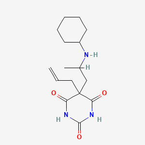 molecular formula C16H25N3O3 B12820636 5-Allyl-5-(2-(cyclohexylamino)propyl)barbituric acid CAS No. 52116-27-5