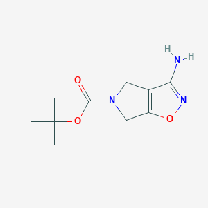 molecular formula C10H15N3O3 B12820644 tert-Butyl 3-amino-4H-pyrrolo[3,4-d]isoxazole-5(6H)-carboxylate 