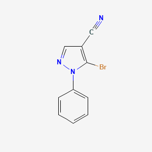 molecular formula C10H6BrN3 B1282065 5-Bromo-1-phenyl-1H-pyrazole-4-carbonitrile CAS No. 76767-44-7