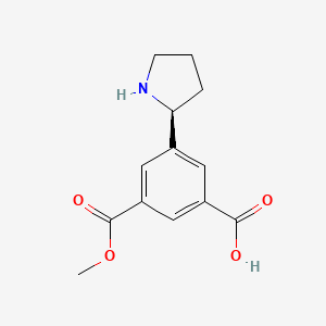 (S)-3-(Methoxycarbonyl)-5-(pyrrolidin-2-yl)benzoic acid