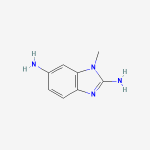 molecular formula C8H10N4 B12820734 1-Methyl-1H-benzo[d]imidazole-2,6-diamine 