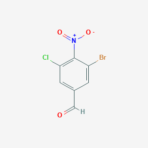 3-Bromo-5-chloro-4-nitrobenzaldehyde