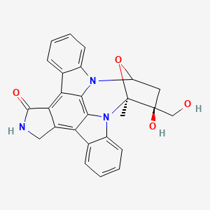 (15S,16S)-16-hydroxy-16-(hydroxymethyl)-15-methyl-28-oxa-4,14,19-triazaoctacyclo[12.11.2.115,18.02,6.07,27.08,13.019,26.020,25]octacosa-1,6,8,10,12,20,22,24,26-nonaen-3-one