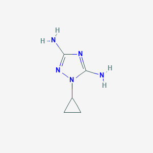 molecular formula C5H9N5 B12820773 1-cyclopropyl-1H-1,2,4-triazole-3,5-diamine 