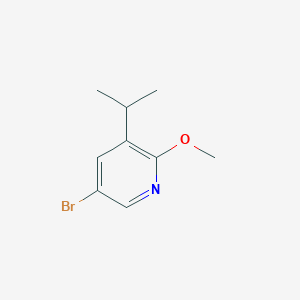 molecular formula C9H12BrNO B12820778 5-Bromo-3-isopropyl-2-methoxypyridine 