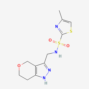 4-Methyl-N-((1,4,6,7-tetrahydropyrano[4,3-c]pyrazol-3-yl)methyl)thiazole-2-sulfonamide