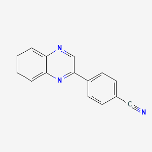 molecular formula C15H9N3 B12820798 4-(Quinoxalin-2-yl)benzonitrile 