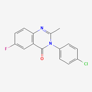 4(3H)-Quinazolinone, 3-(4-chlorophenyl)-6-fluoro-2-methyl-