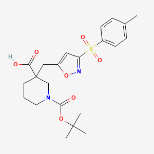 1-(tert-Butoxycarbonyl)-3-((3-tosylisoxazol-5-yl)methyl)piperidine-3-carboxylic acid