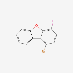 molecular formula C12H6BrFO B12820858 1-bromo-4-fluoro-Dibenzofuran 