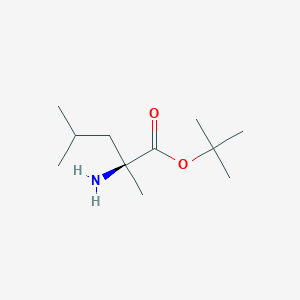 molecular formula C11H23NO2 B12820870 tert-Butyl (S)-2-amino-2,4-dimethylpentanoate 