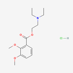 molecular formula C15H24ClNO4 B12820887 o-Veratric acid, 2-(diethylamino)ethyl ester, hydrochloride CAS No. 23959-28-6