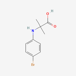 molecular formula C10H12BrNO2 B12820895 2-((4-Bromophenyl)amino)-2-methylpropanoic acid 