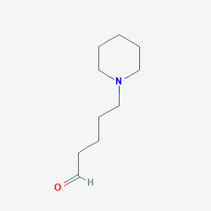 molecular formula C10H19NO B12820901 5-(Piperidin-1-yl)pentanal 