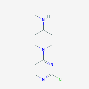 molecular formula C10H15ClN4 B12820926 1-(2-chloropyrimidin-4-yl)-N-methylpiperidin-4-amine 