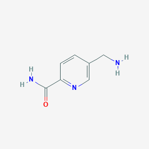 molecular formula C7H9N3O B1282093 5-(Aminomethyl)pyridine-2-carboxamide CAS No. 182292-13-3