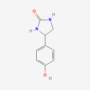 molecular formula C9H10N2O2 B12820937 4-(4-Hydroxyphenyl)imidazolidin-2-one 