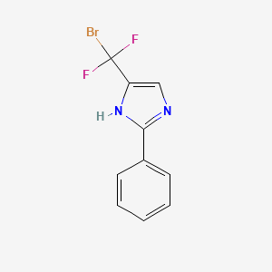 molecular formula C10H7BrF2N2 B12820948 4-(Bromodifluoromethyl)-2-phenyl-1H-imidazole 