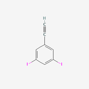 molecular formula C8H4I2 B12820953 1-Ethynyl-3,5-diiodobenzene 