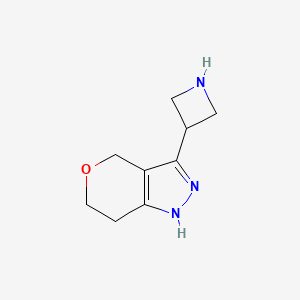 molecular formula C9H13N3O B12820967 3-(Azetidin-3-yl)-1,4,6,7-tetrahydropyrano[4,3-c]pyrazole 