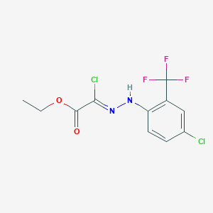 ethyl (2Z)-2-chloro-2-[[4-chloro-2-(trifluoromethyl)phenyl]hydrazinylidene]acetate