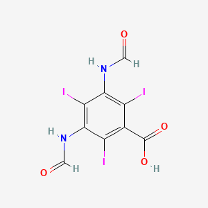 molecular formula C9H5I3N2O4 B12821029 Benzoic acid, 3,5-bis(formamido)-2,4,6-triiodo- CAS No. 67031-62-3