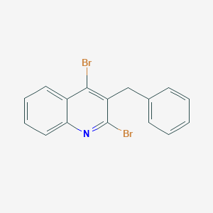 molecular formula C16H11Br2N B12821059 3-Benzyl-2,4-dibromoquinoline 