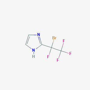 molecular formula C5H3BrF4N2 B12821077 2-(1-Bromo-1,2,2,2-tetrafluoroethyl)-1h-imidazole 