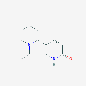 molecular formula C12H18N2O B12821096 5-(1-Ethylpiperidin-2-yl)-1,2-dihydropyridin-2-one 