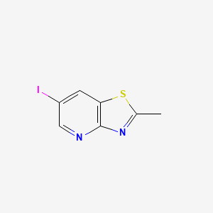 molecular formula C7H5IN2S B12821101 6-Iodo-2-methylthiazolo[4,5-b]pyridine 