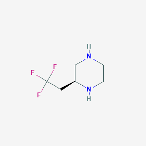 molecular formula C6H11F3N2 B12821141 (S)-2-(2,2,2-Trifluoro-ethyl)-piperazine 