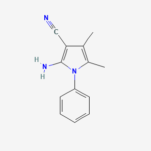 molecular formula C13H13N3 B1282115 2-amino-4,5-dimethyl-1-phenyl-1H-pyrrole-3-carbonitrile CAS No. 54329-29-2