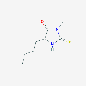 molecular formula C8H14N2OS B12821152 5-Butyl-3-methyl-2-thioxoimidazolidin-4-one 