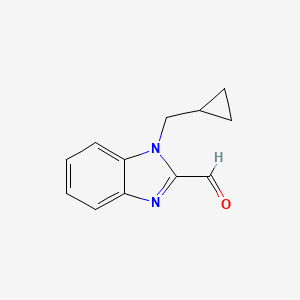 molecular formula C12H12N2O B12821161 1-(cyclopropylmethyl)-1H-benzo[d]imidazole-2-carbaldehyde 