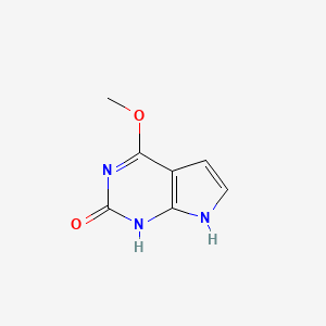 molecular formula C7H7N3O2 B12821185 2-Hydroxy-6-methoxy-7-deazapurine 