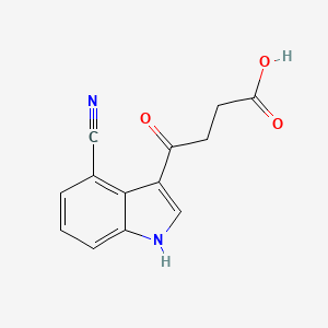 molecular formula C13H10N2O3 B12821189 4-(4-Cyano-1H-indol-3-yl)-4-oxobutanoic acid 