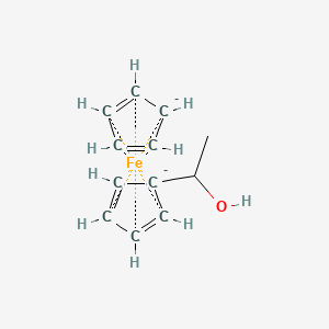 molecular formula C12H14FeO-2 B12821248 Cyclopenta-1,3-diene;1-cyclopenta-2,4-dien-1-ylethanol;iron 