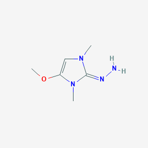 molecular formula C6H12N4O B12821253 2-Hydrazono-4-methoxy-1,3-dimethyl-2,3-dihydro-1H-imidazole 