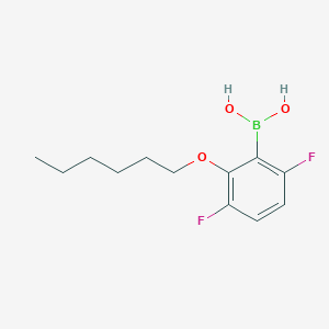 molecular formula C12H17BF2O3 B12821260 (3,6-Difluoro-2-(hexyloxy)phenyl)boronic acid 