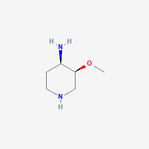 molecular formula C6H14N2O B12821279 cis-3-Methoxy-4-aminopiperidine 