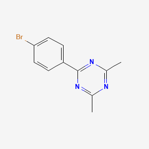 molecular formula C11H10BrN3 B12821305 2-(4-Bromophenyl)-4,6-dimethyl-1,3,5-triazine 