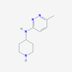 molecular formula C10H16N4 B12821321 6-methyl-N-(piperidin-4-yl)pyridazin-3-amine 